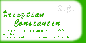 krisztian constantin business card